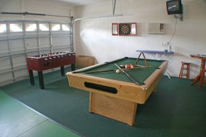Converted garage into games room